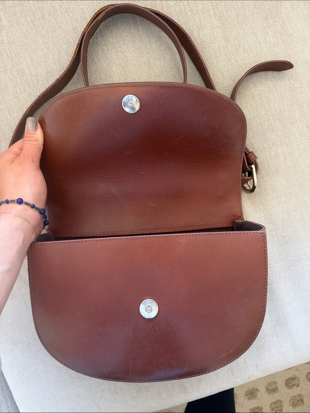 A.P.C. Geneva Flop Brown Brown Leather Bag - Picture 2 of 7